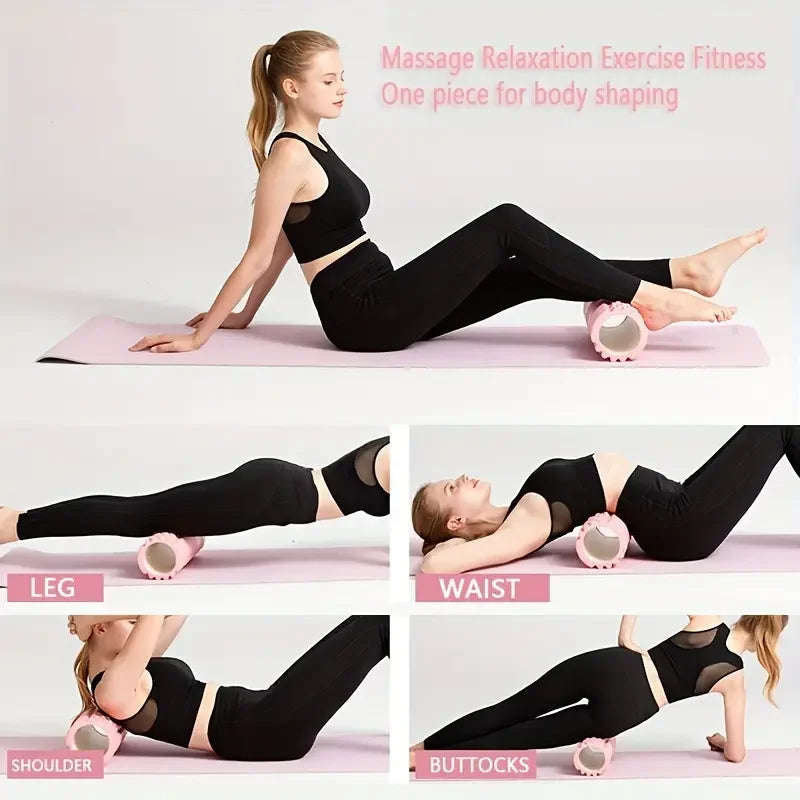 Foam Massage Roller - Hollow Yoga Column for Muscle Relief, Physiotherapy & Sports Rehab